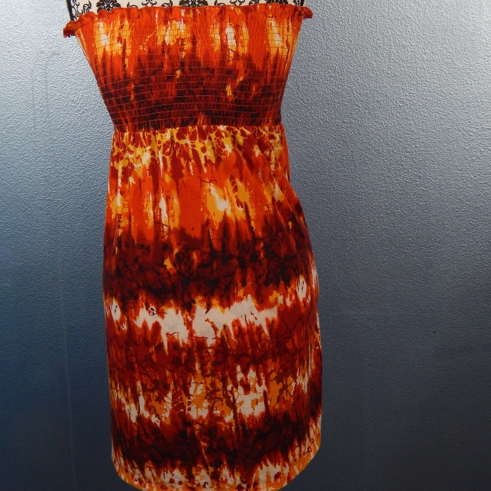 Pink rose tube dress